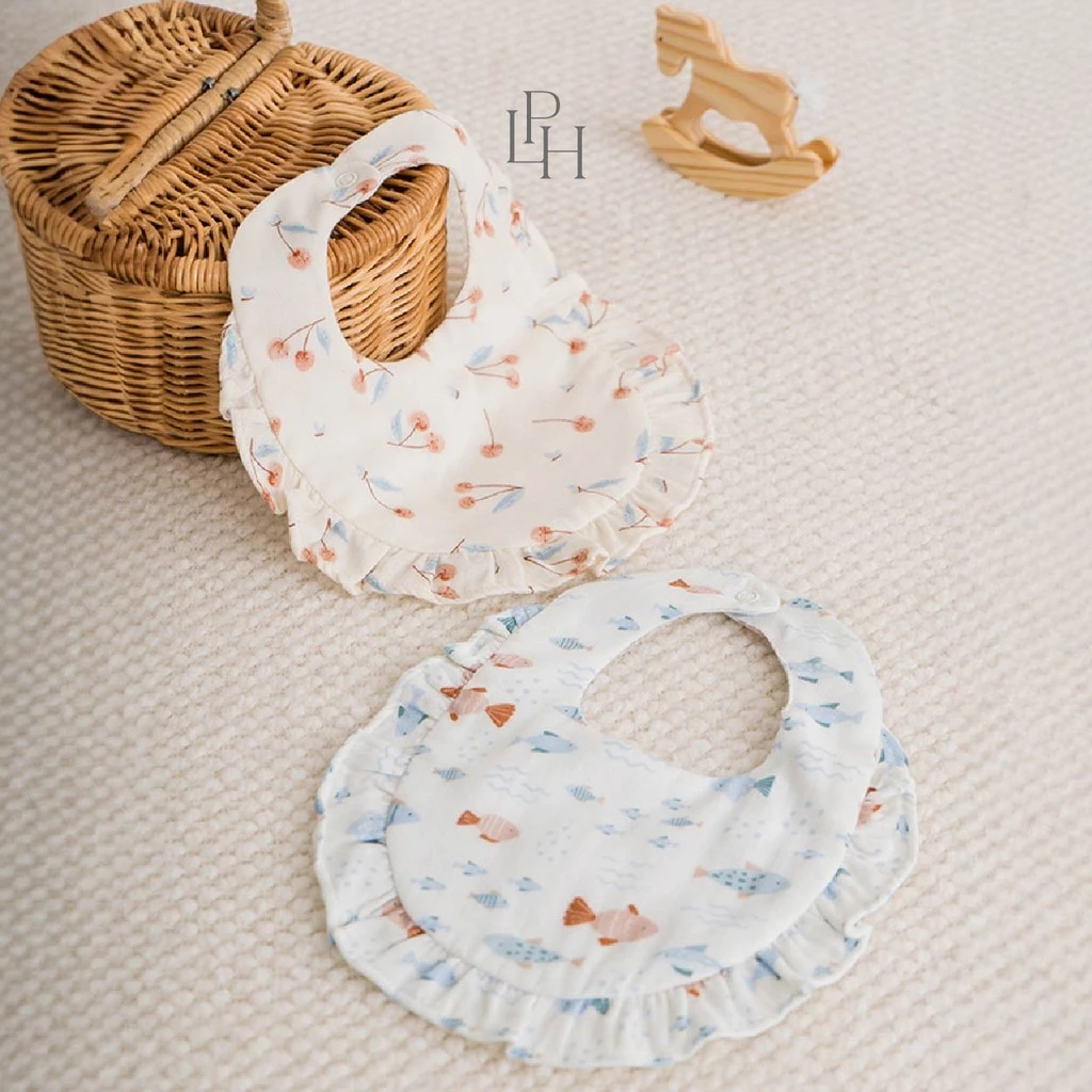 Little Palmerhaus - Muslin Ruffle Bib (Celemek Bayi) Muslin Cotton Bamboo