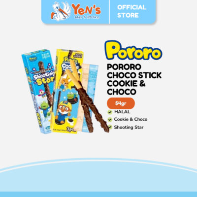 Pororo Choco Stick Cookie & Choco / Stik Biskuit Coklat Cemilan Anak Halal
