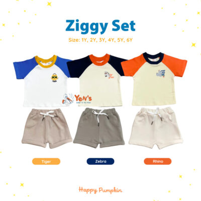 Happy Pumpkin - Ziggy Set - Bold & Breezy - Setelan Anak Laki-Laki SNI (1 STEL)