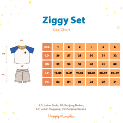 Happy Pumpkin - Ziggy Set - Bold & Breezy - Setelan Anak Laki-Laki SNI (1 STEL) thumbnail 2
