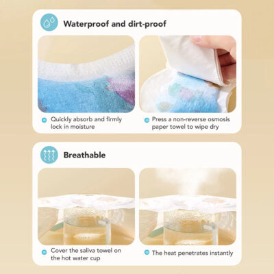 Sakumini Disposable Slabber Saliva Towel Handuk Celemek Tatakan Air Liur Anak Isi 20pcs/box thumbnail 6