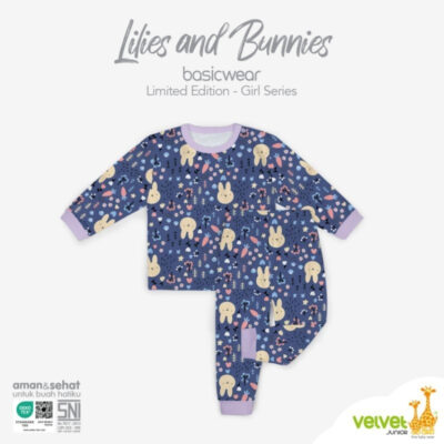 Velvet Junior Setelan Limited DreamWear Kancing Pundak Celana Panjang - Lilies And Buddies ( 1 Stel) thumbnail 2
