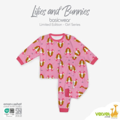 Velvet Junior Setelan Limited DreamWear Kancing Pundak Celana Panjang - Lilies And Buddies ( 1 Stel) thumbnail 4