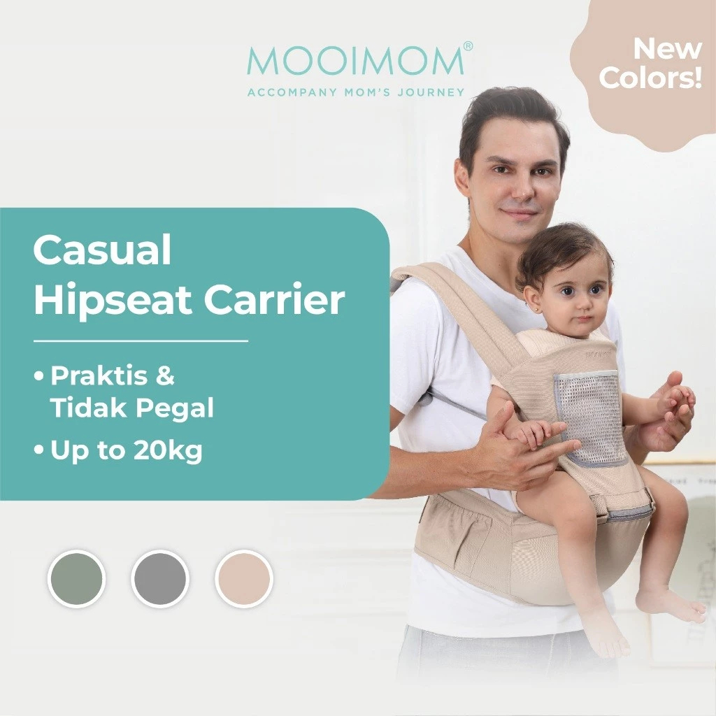 MOOIMOM Casual Hipseat Carrier / Gendongan Bayi