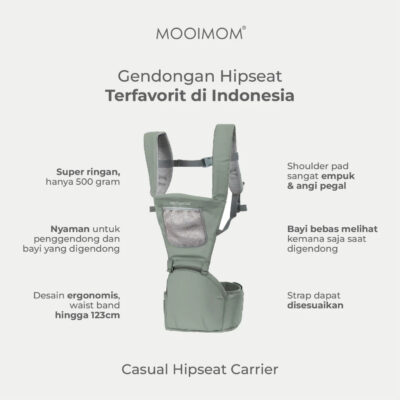 MOOIMOM Casual Hipseat Carrier / Gendongan Bayi thumbnail 2
