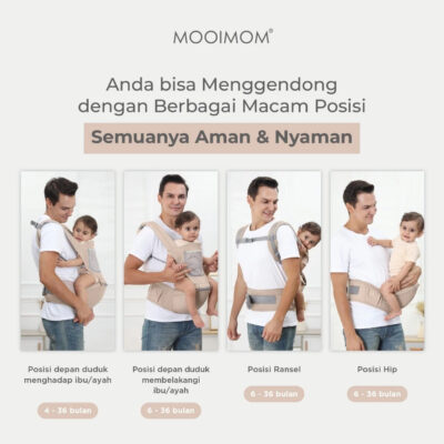 MOOIMOM Casual Hipseat Carrier / Gendongan Bayi thumbnail 4