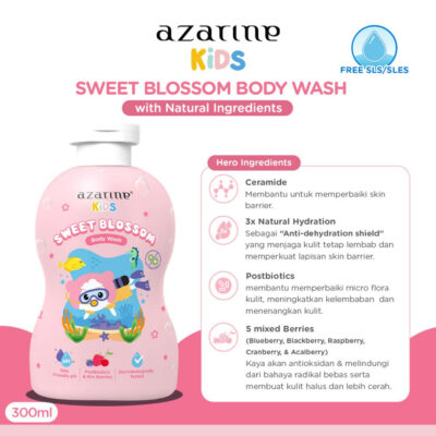 Azarine Kids Body Wash 300ml Sabun Bayi Kids SLS FREE - untuk kulit sensitif all skin types thumbnail 2