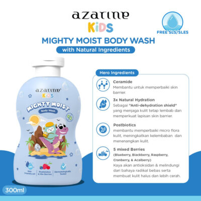 Azarine Kids Body Wash 300ml Sabun Bayi Kids SLS FREE - untuk kulit sensitif all skin types thumbnail 4