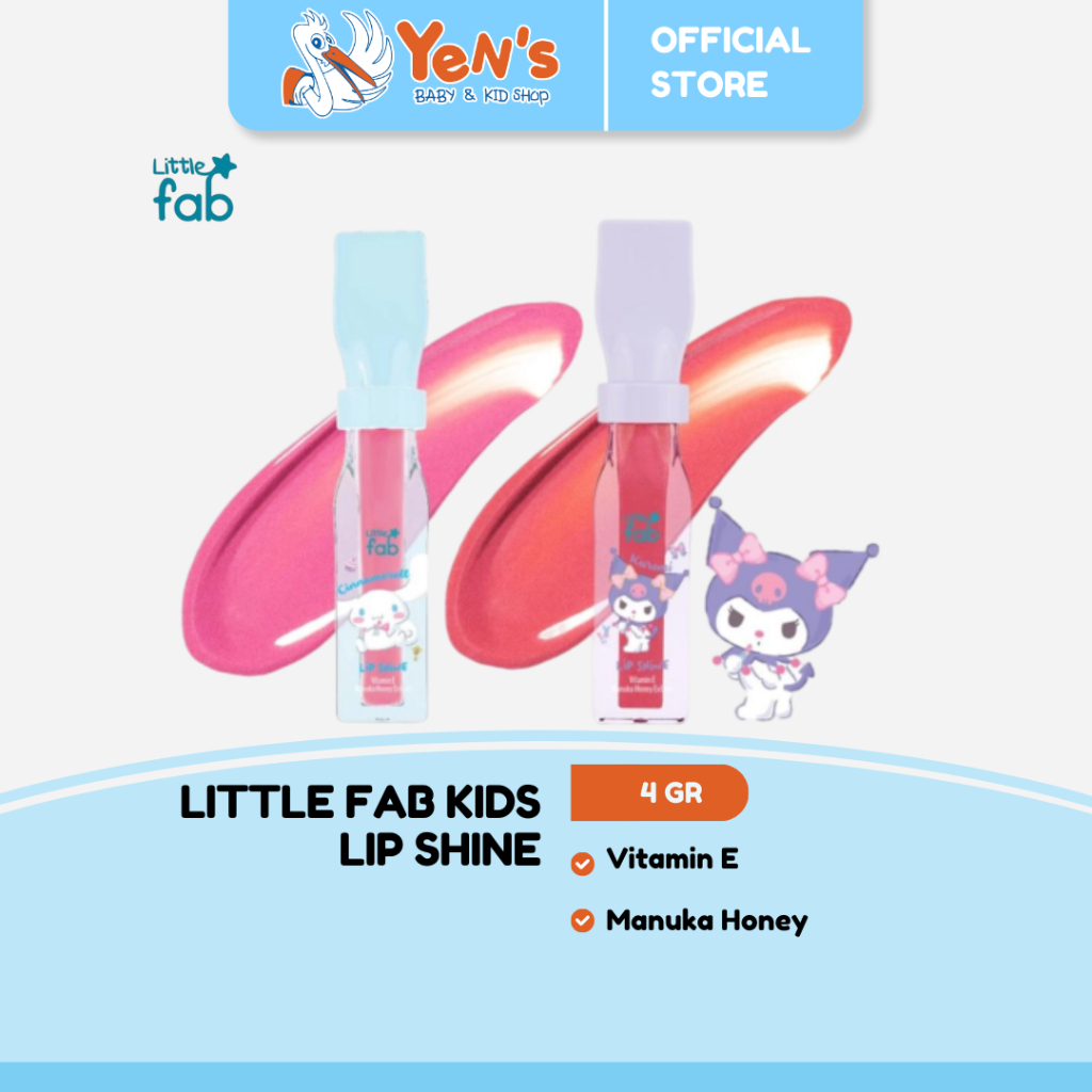 Little Fab Kids - Lip Shine 4GR - Limited Edition Kuromi & Cinnamoroll