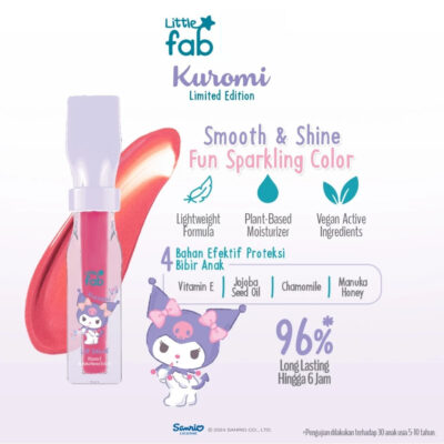 Little Fab Kids - Lip Shine 4GR - Limited Edition Kuromi & Cinnamoroll thumbnail 2