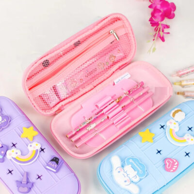Kotak Tempat Pensil Alat Tulis Bahan Silikon - Soft Silicone Pencil Case Sanrio Characters thumbnail 2
