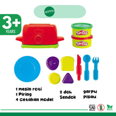 Fun-Doh Mainan Cetakan Plastisin Roti Panggang - Mainan Edukasi Anak thumbnail 2