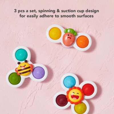Sakumini 3in1 Fidget Spinner Suction Mainan Anak Edukasi Pop it Sensorik Motorik Bayi BPA FREE thumbnail 6