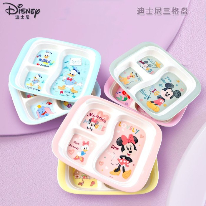 Disney Plate Melamin / Piring Sekat Alat Makan Anak karakter disney