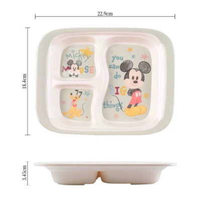 Disney Plate Melamin / Piring Sekat Alat Makan Anak karakter disney thumbnail 2