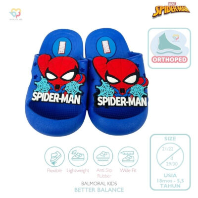 Balmoral Kids Easy Dry Clogs Anak Boys Spiderman 21 - 30 SPD-AKS05 - Sandal anak thumbnail 4