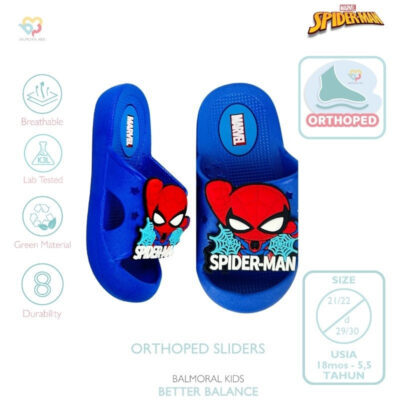 Balmoral Kids Easy Dry Clogs Anak Boys Spiderman 21 - 30 SPD-AKS05 - Sandal anak thumbnail 5