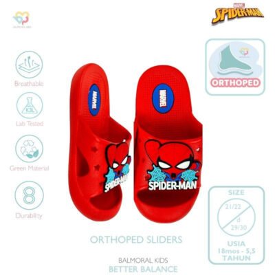 Balmoral Kids Easy Dry Clogs Anak Boys Spiderman 21 - 30 SPD-AKS05 - Sandal anak thumbnail 6