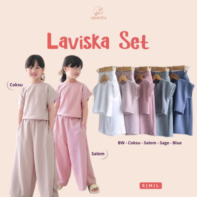 Araulla - LAVISKA SET Baju Anak Perempuan | Baju Atasan dan Bawahan anak