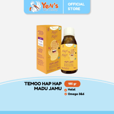 Temoo Hap Hap Madu Jamu 185 gr - Vitamin Penggemuk Badan Anak & Vitamin Otak Anak Cerdas Daya Ingat