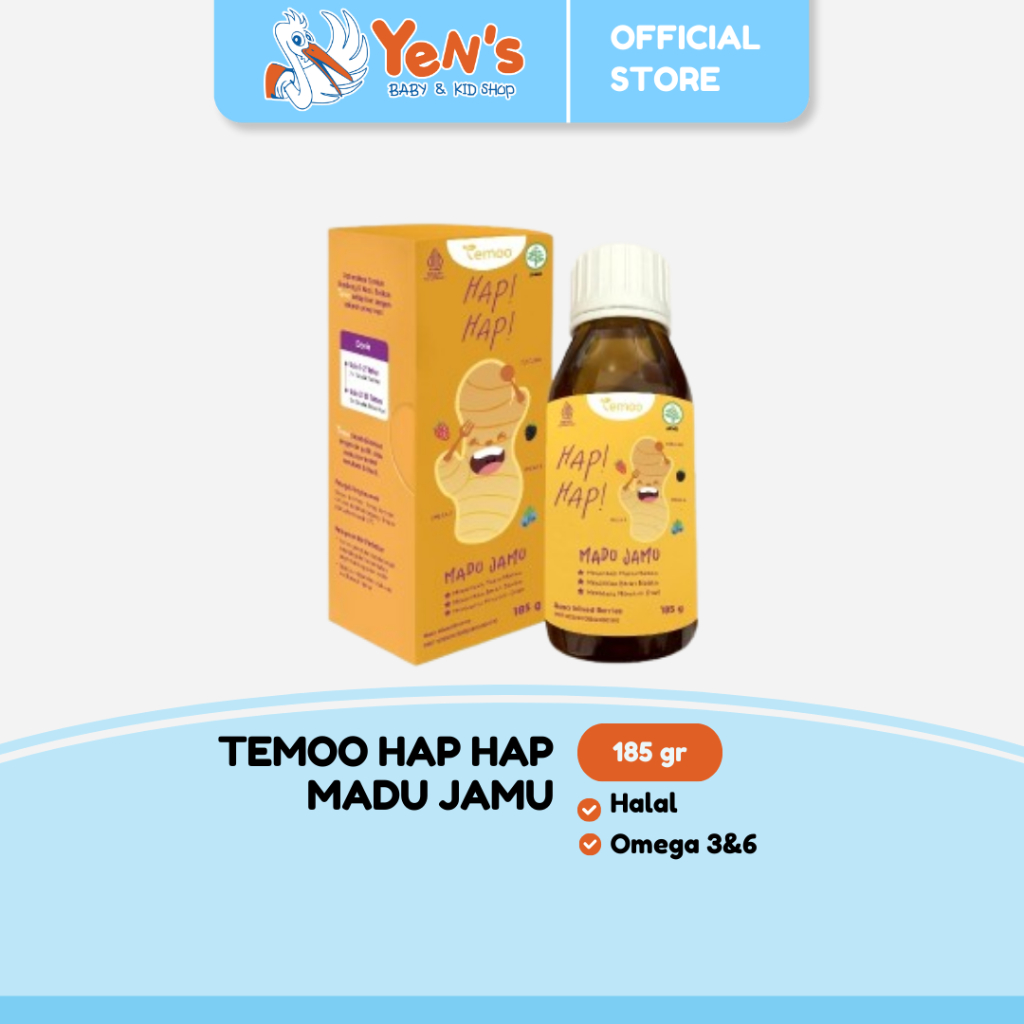 Temoo Hap Hap Madu Jamu 185 gr - Vitamin Penggemuk Badan Anak & Vitamin Otak Anak Cerdas Daya Ingat