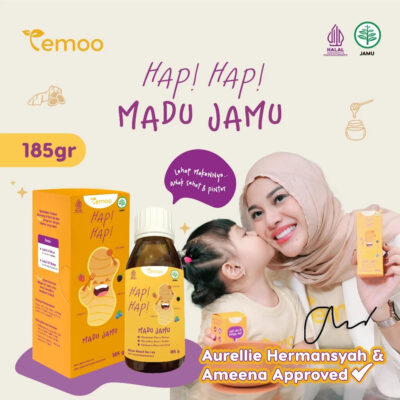 Temoo Hap Hap Madu Jamu 185 gr - Vitamin Penggemuk Badan Anak & Vitamin Otak Anak Cerdas Daya Ingat thumbnail 2