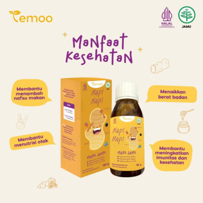 Temoo Hap Hap Madu Jamu 185 gr - Vitamin Penggemuk Badan Anak & Vitamin Otak Anak Cerdas Daya Ingat thumbnail 7