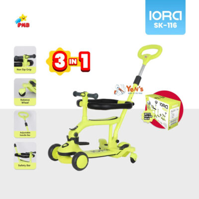 Scooter Iora SK116 - PMB Toys - 3in1 Mode Scooter (Trike Mode, Scooter Mode, Push Bike Mode)