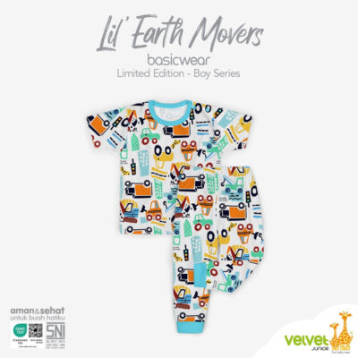Velvet Junior Setelan Lil Earth Movers Limited DreamWear Kancing Pundak Pendek Celana Panjang (1 Stel) thumbnail 2