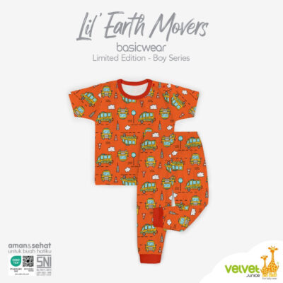 Velvet Junior Setelan Lil Earth Movers Limited DreamWear Kancing Pundak Pendek Celana Panjang (1 Stel) thumbnail 4