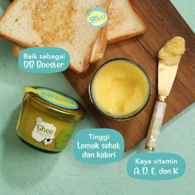 Grouu - Grassfed Ghee Butter (Mentega rendah laktosa) - BB Booster MPASI - NO MSG - HALAL thumbnail 4