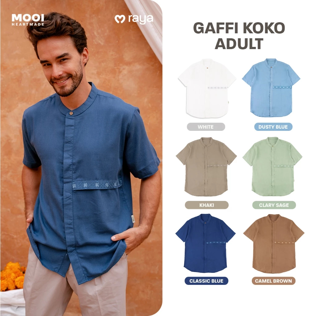Mooi Atasan Pria Kemeja Pria Raya Collection Gaffi Koko - Raya Collection