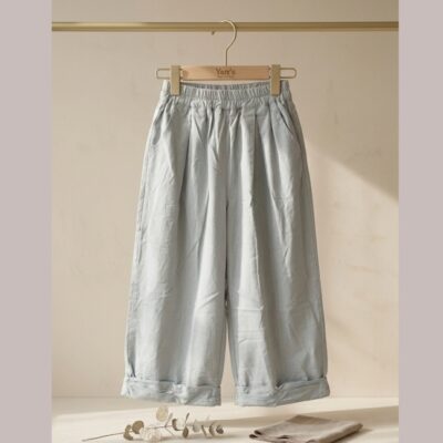 Celana Kulot Anak Perempuan Model Lipat / Wide Leg Pants Kids Polos Premium 75672 thumbnail 2