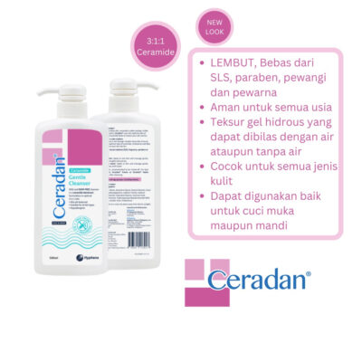 Ceradan Gentle Cleanser 500 Ml For Face & Body thumbnail 3