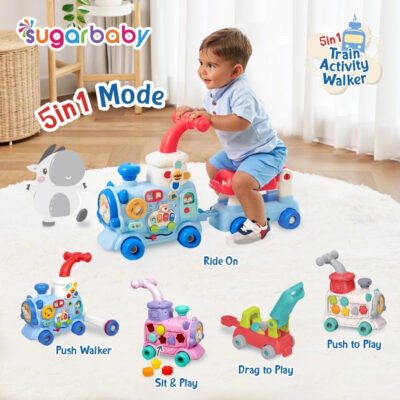 Sugarbaby Train Activity Walker 5in1 Mode/Baby Walker/Mainan Dorong Bayi SNI & BPA FREE