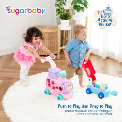 Sugarbaby Train Activity Walker 5in1 Mode/Baby Walker/Mainan Dorong Bayi SNI & BPA FREE thumbnail 3
