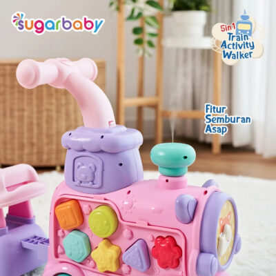 Sugarbaby Train Activity Walker 5in1 Mode/Baby Walker/Mainan Dorong Bayi SNI & BPA FREE thumbnail 6