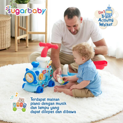 Sugarbaby Train Activity Walker 5in1 Mode/Baby Walker/Mainan Dorong Bayi SNI & BPA FREE thumbnail 7