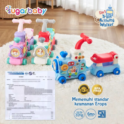 Sugarbaby Train Activity Walker 5in1 Mode/Baby Walker/Mainan Dorong Bayi SNI & BPA FREE thumbnail 8