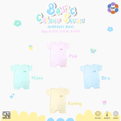 NOVA Basic Colour Series - Jumpsuit Bayi 0-9 bulan (1pcs)
