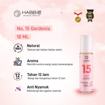 Habbie Aromatic Minyak Telon Roll On Tea & Flower Series 10ml - Mengandung 100% bahan alami thumbnail 4