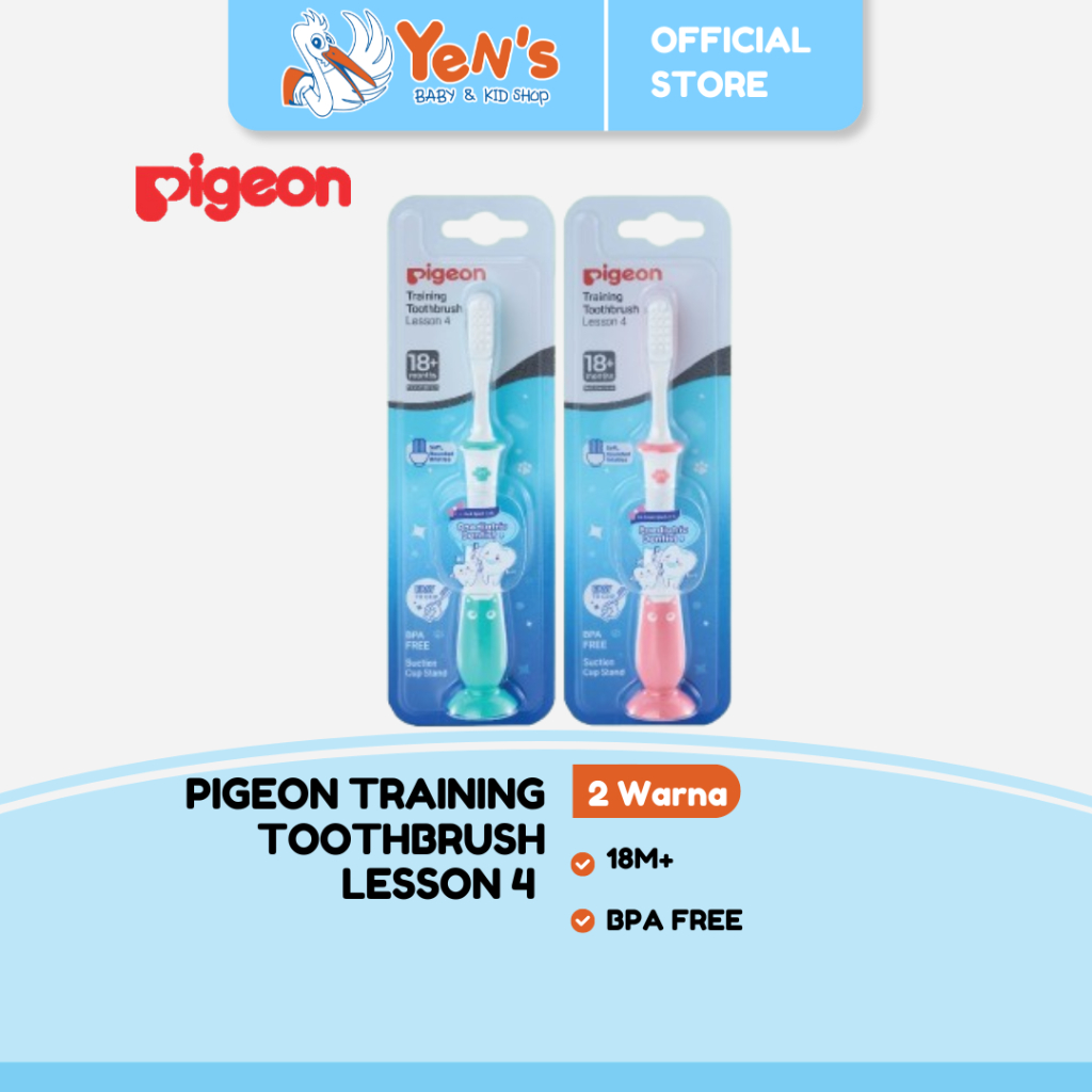 PIGEON Training Toothbrush Lesson 4 - Sikat Gigi Anak 18M+