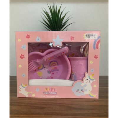 TECHNOPLAST Little Unicorn Love Tableware Set 6pcs / Alat Makan Baby Set BPA FREE