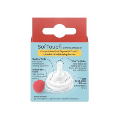PIGEON Softouch Drinking Straw Set 12+ bulan thumbnail 3