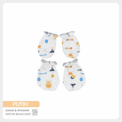 FLUFFY Sarung tangan dan kaki Dino World (Isi 1Pasang) STK DWB NEWBORN thumbnail 3