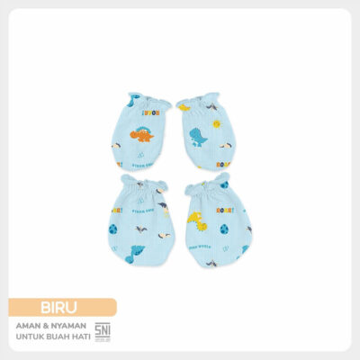 FLUFFY Sarung tangan dan kaki Dino World (Isi 1Pasang) STK DWB NEWBORN thumbnail 4