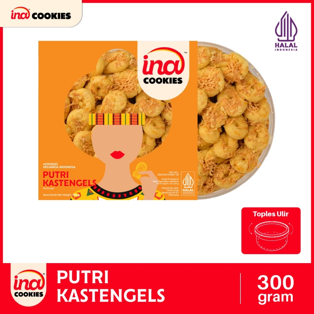 Ina Cookies Kastengels Gold Kue Kering Premium 300gram ( RAPUH ) halal