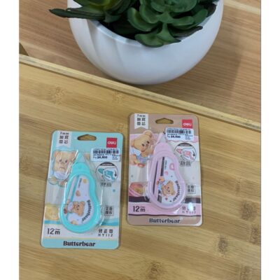 Deli Butterbear Correction Tape Lucu Ukuran 7mm*12m thumbnail 2