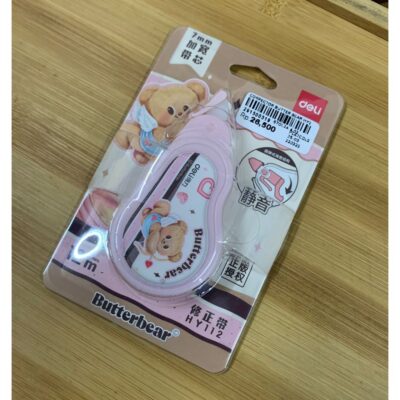 Deli Butterbear Correction Tape Lucu Ukuran 7mm*12m thumbnail 3
