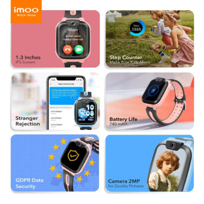 imoo Z1 Kids Watchphone Z1 Anak Kids Smartwatch Tracking Locating Jam HP Tangan Pintar dengan Kamera Panggilan Telepon thumbnail 4